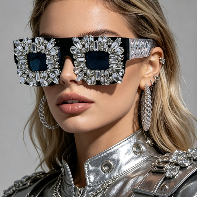Exaggerated Bling Rhinestone S - Sunglass Retainer Cord review and price