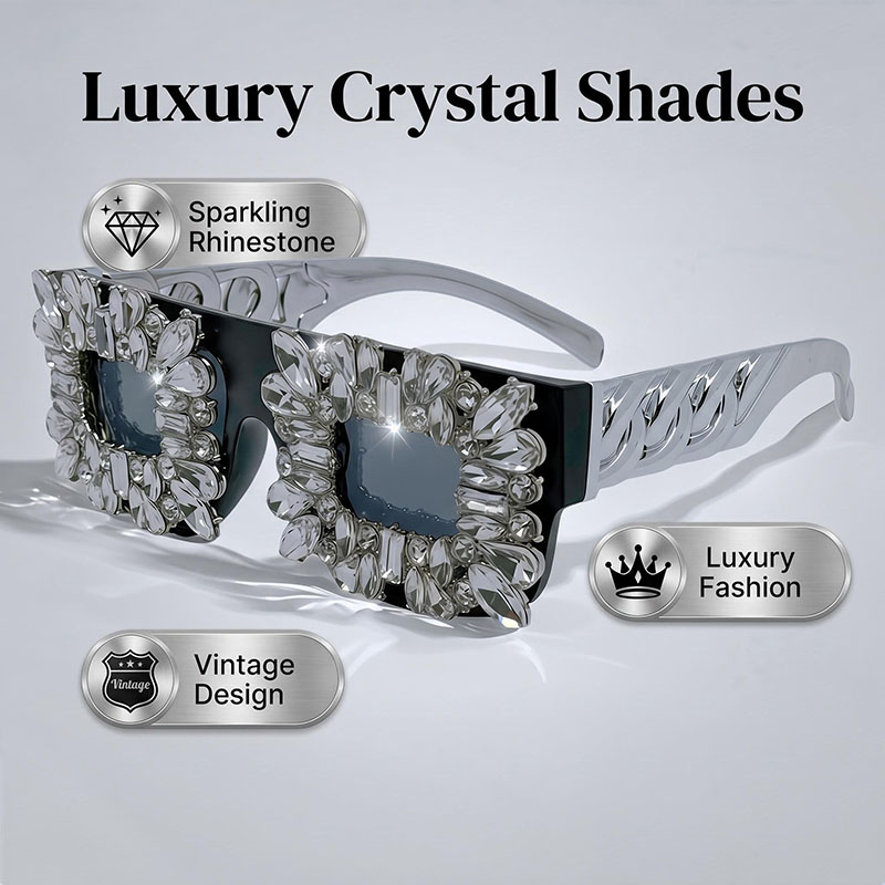 Exaggerated Bling Rhinestone S - Sunglass Retainer Cord review and price
