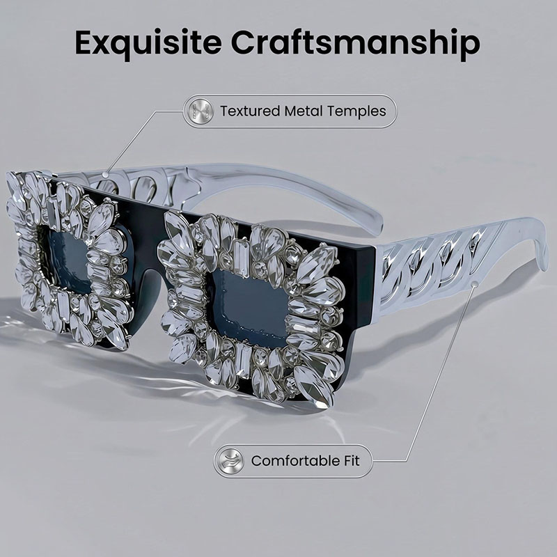 Exaggerated Bling Rhinestone S - Sunglass Retainer Cord review and price
