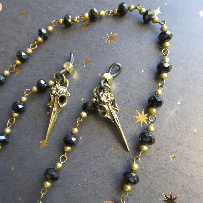 Gothic Ornate Raven Statement  - Sunglass Retainer Cord review and price