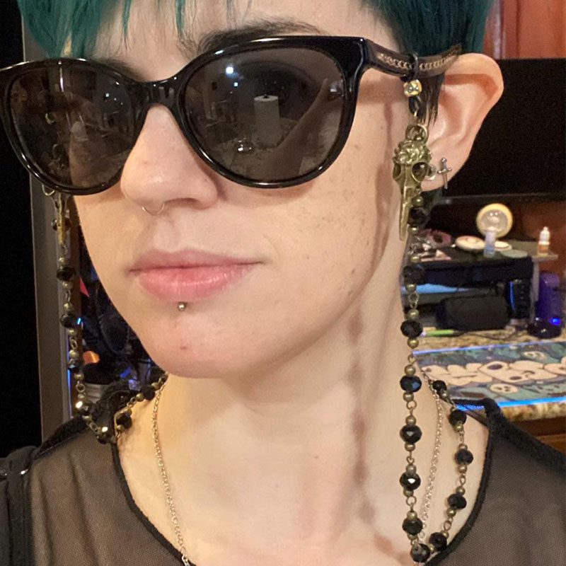 Gothic Ornate Raven Statement  - Sunglass Retainer Cord review and price
